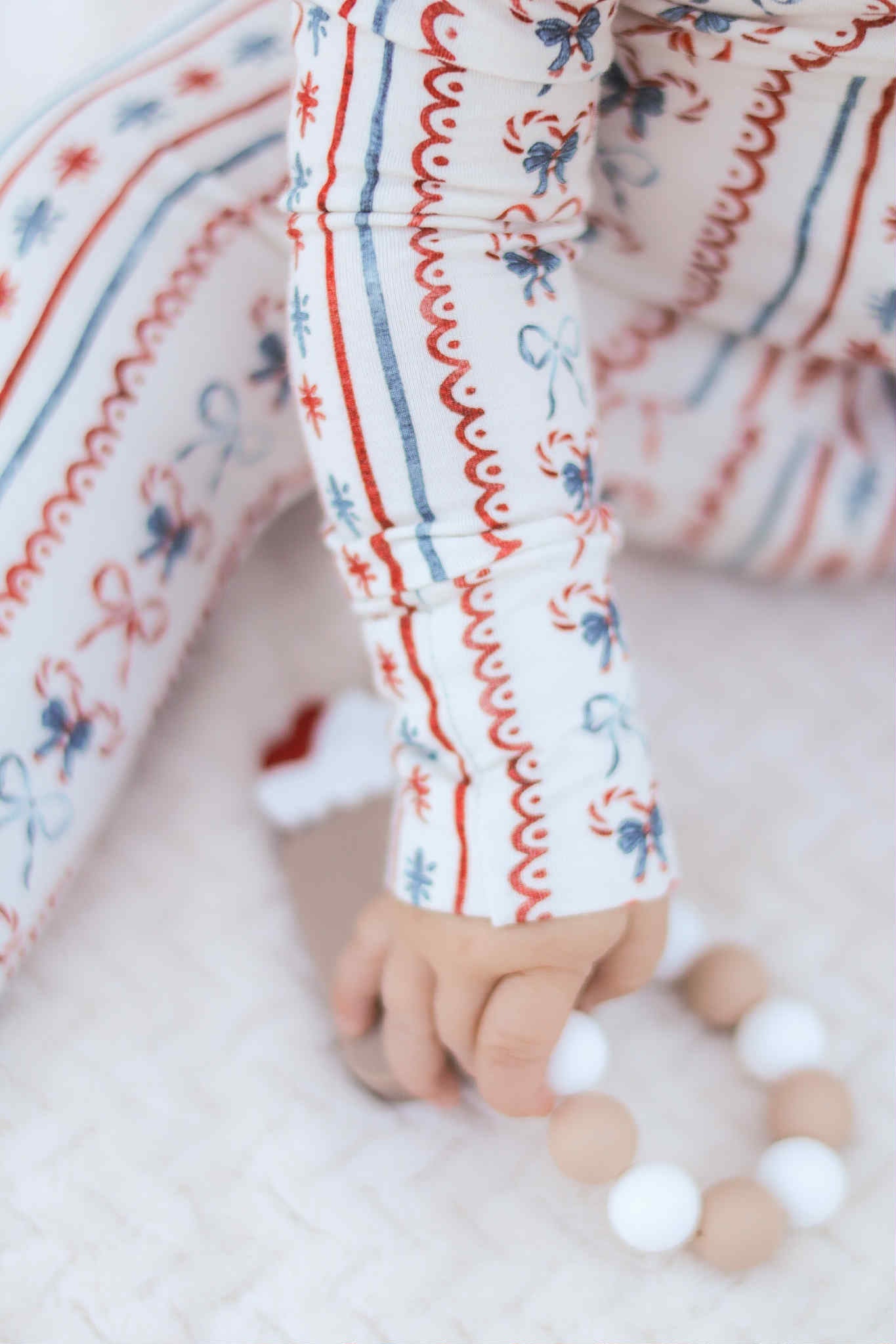 Candy Cane Lane Bamboo Christmas Pajamas - Zippy by Little Joy Co., product view 12