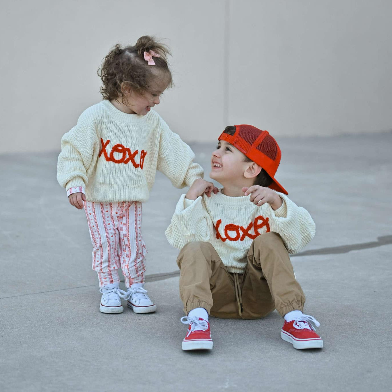 XOXO Hand Embroidered Sweater by Little Joy Co.