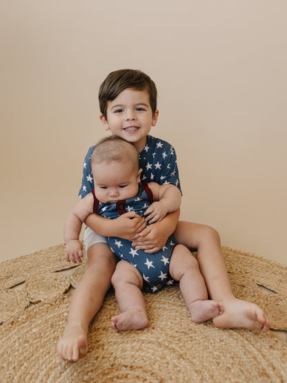 Navy Stars Bamboo Pocket Tee by Little Joy Co., product view 7