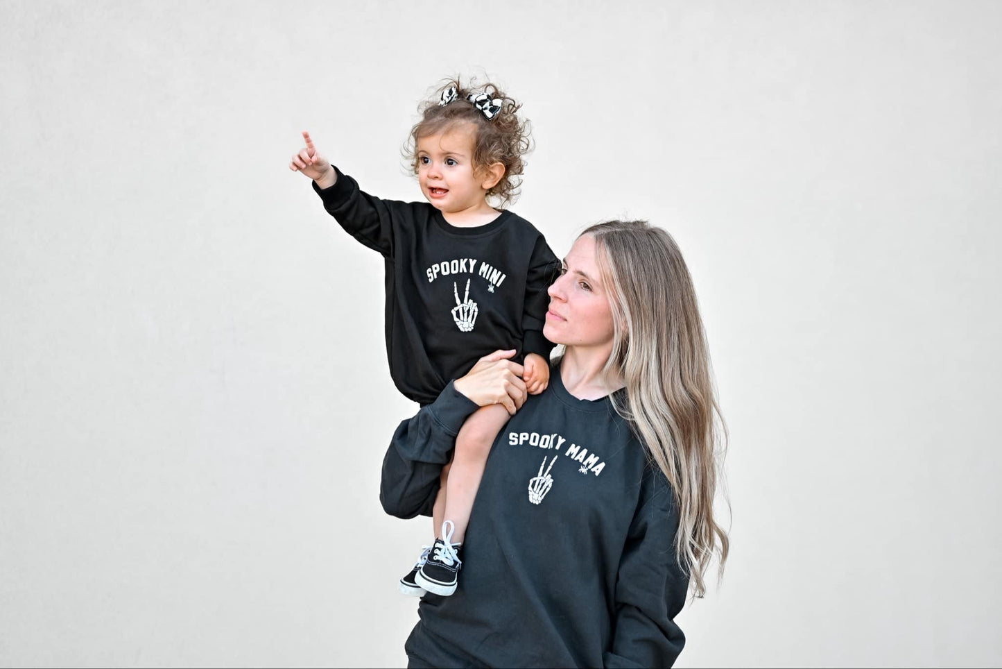 Womens 'Spooky Mama' Comfort Colors Crewneck Sweatshirt by Little Joy Co., product view 2