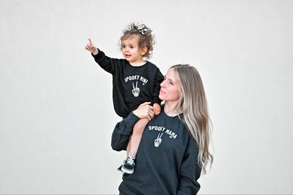 Womens 'Spooky Mama' Comfort Colors Crewneck Sweatshirt by Little Joy Co., product view 2