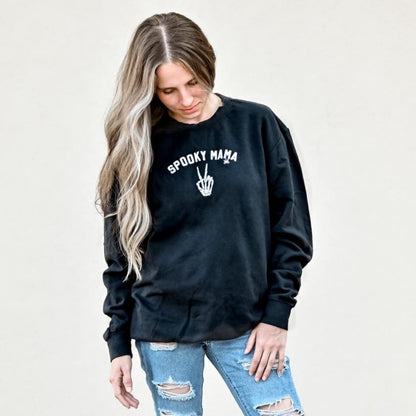Womens 'Spooky Mama' Comfort Colors Crewneck Sweatshirt by Little Joy Co.