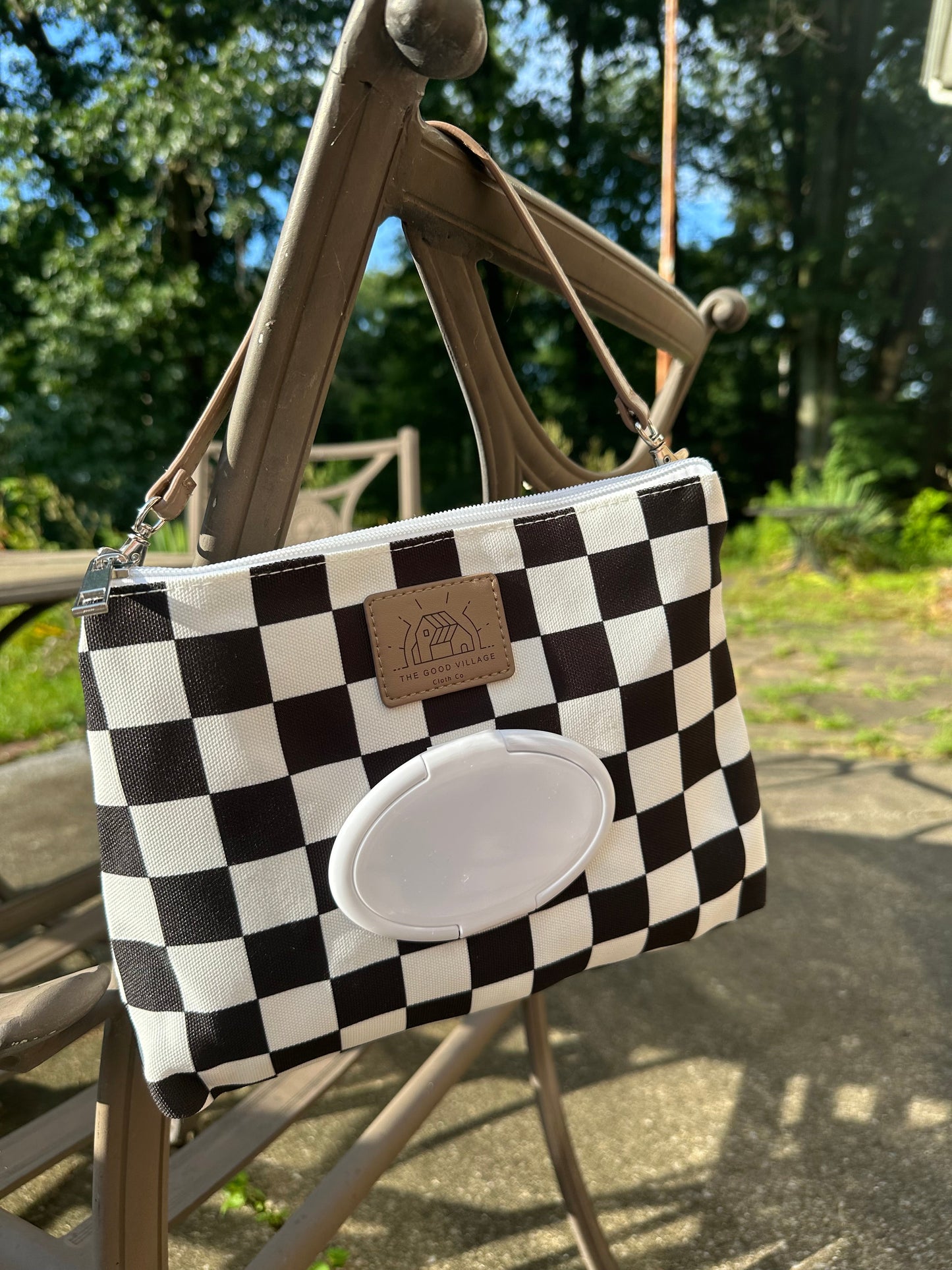 Wipes Clutch | Black Check by The Good Village Cloth Co., product view 9