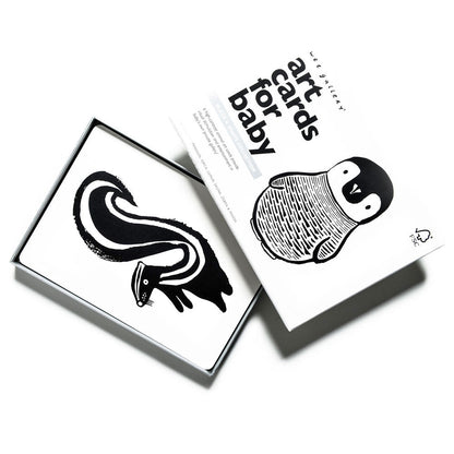 Wee Gallery Black and White Baby Art Cards – 6 Animal Cards