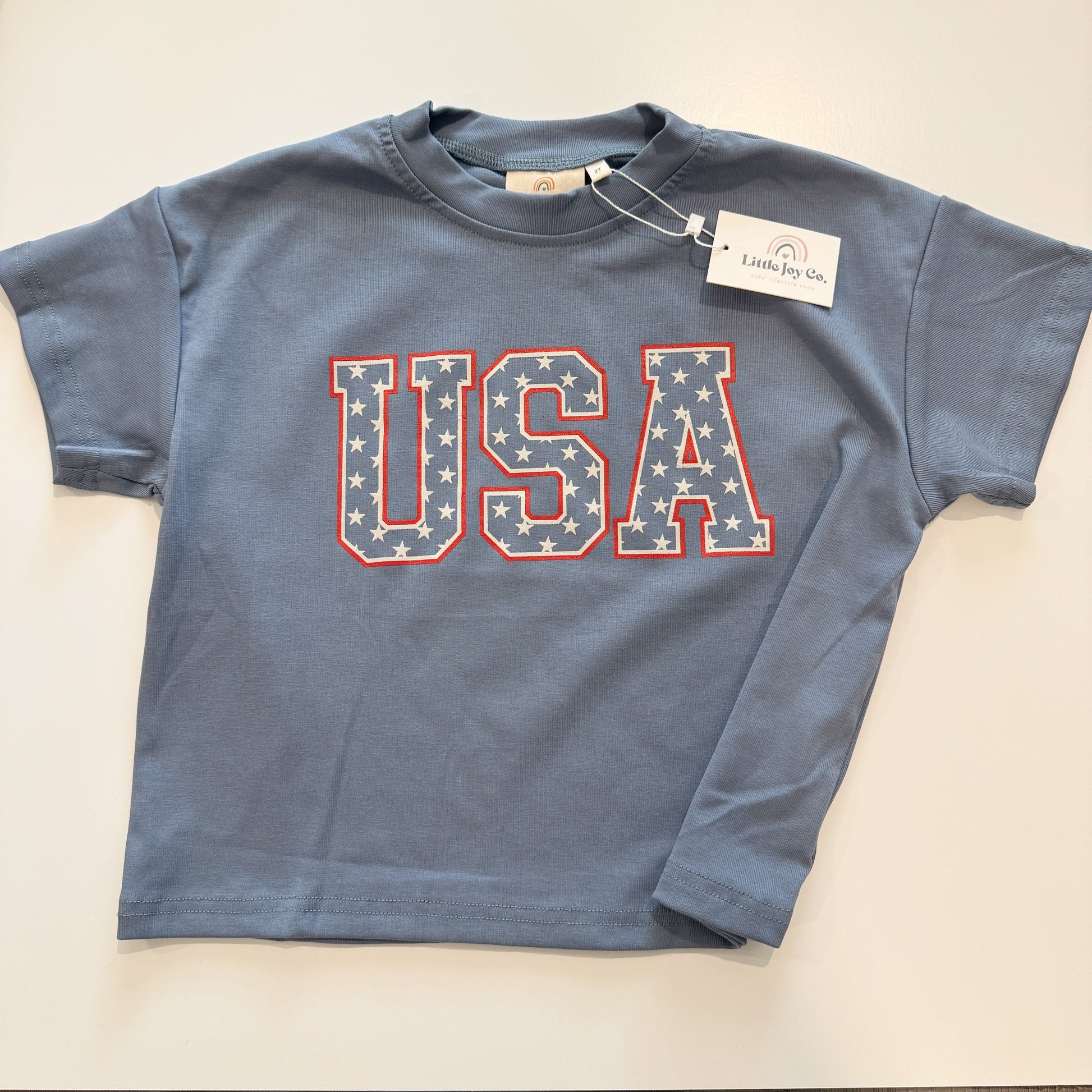 USA Stars Oversized Tee by Little Joy Co., product view 6