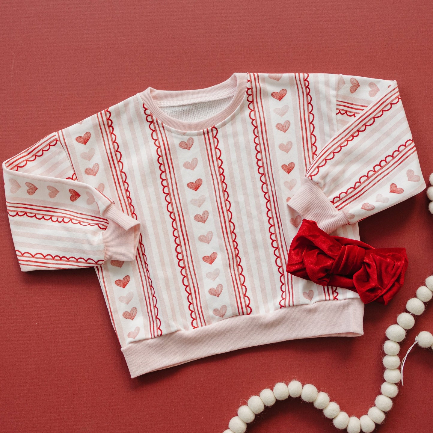 Laced with Love Crewneck Sweatshirt by Little Joy Co., product view 3