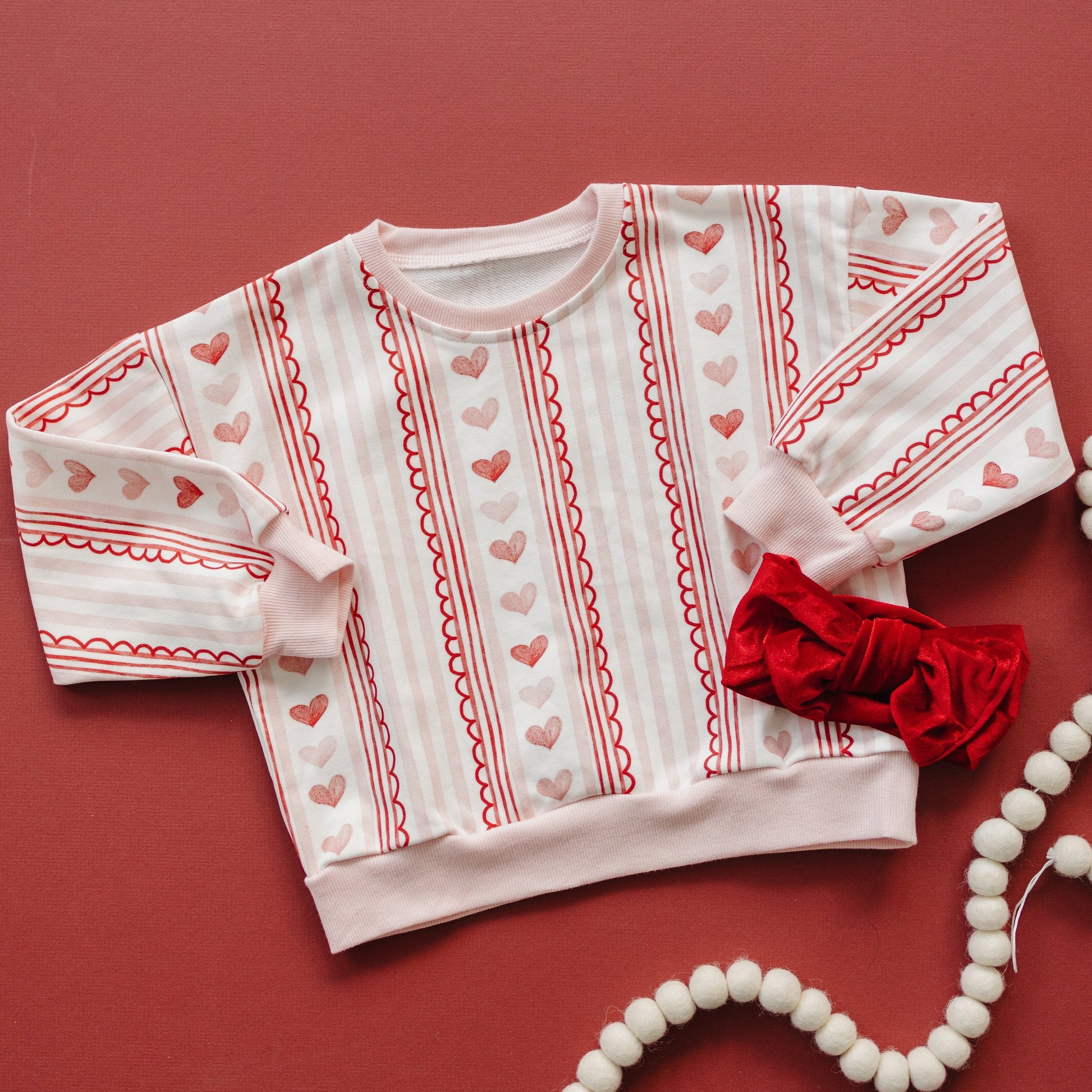 Laced with Love Crewneck Sweatshirt by Little Joy Co., product view 3