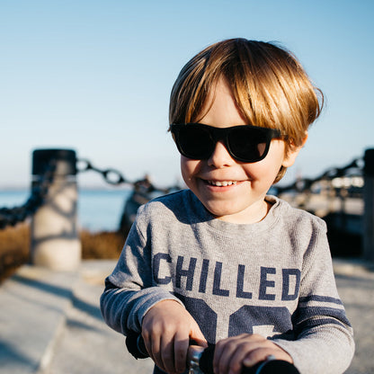 Babiators Jet Black Navigator Kids’ Sunglasses with Smoke Lenses
