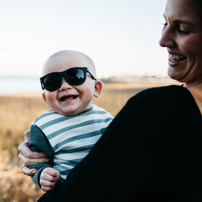 Babiators Jet Black Navigator Kids’ Sunglasses with Smoke Lenses