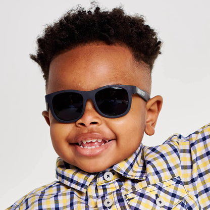 Babiators Jet Black Navigator Kids’ Sunglasses with Smoke Lenses