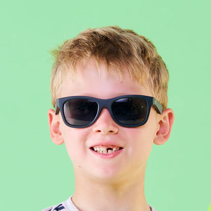 Babiators Jet Black Navigator Kids’ Sunglasses with Smoke Lenses