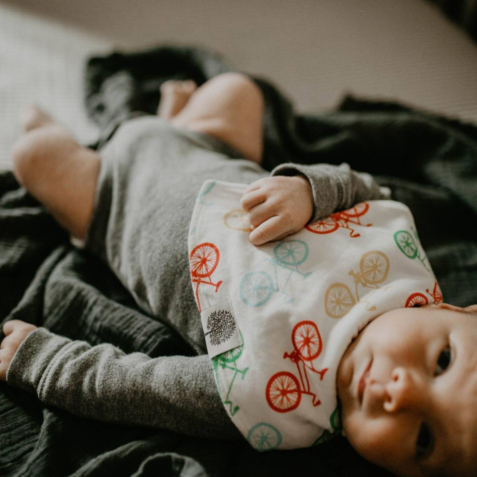 Bikes Bandana Bib Set by Parker Baby Co., product view 2
