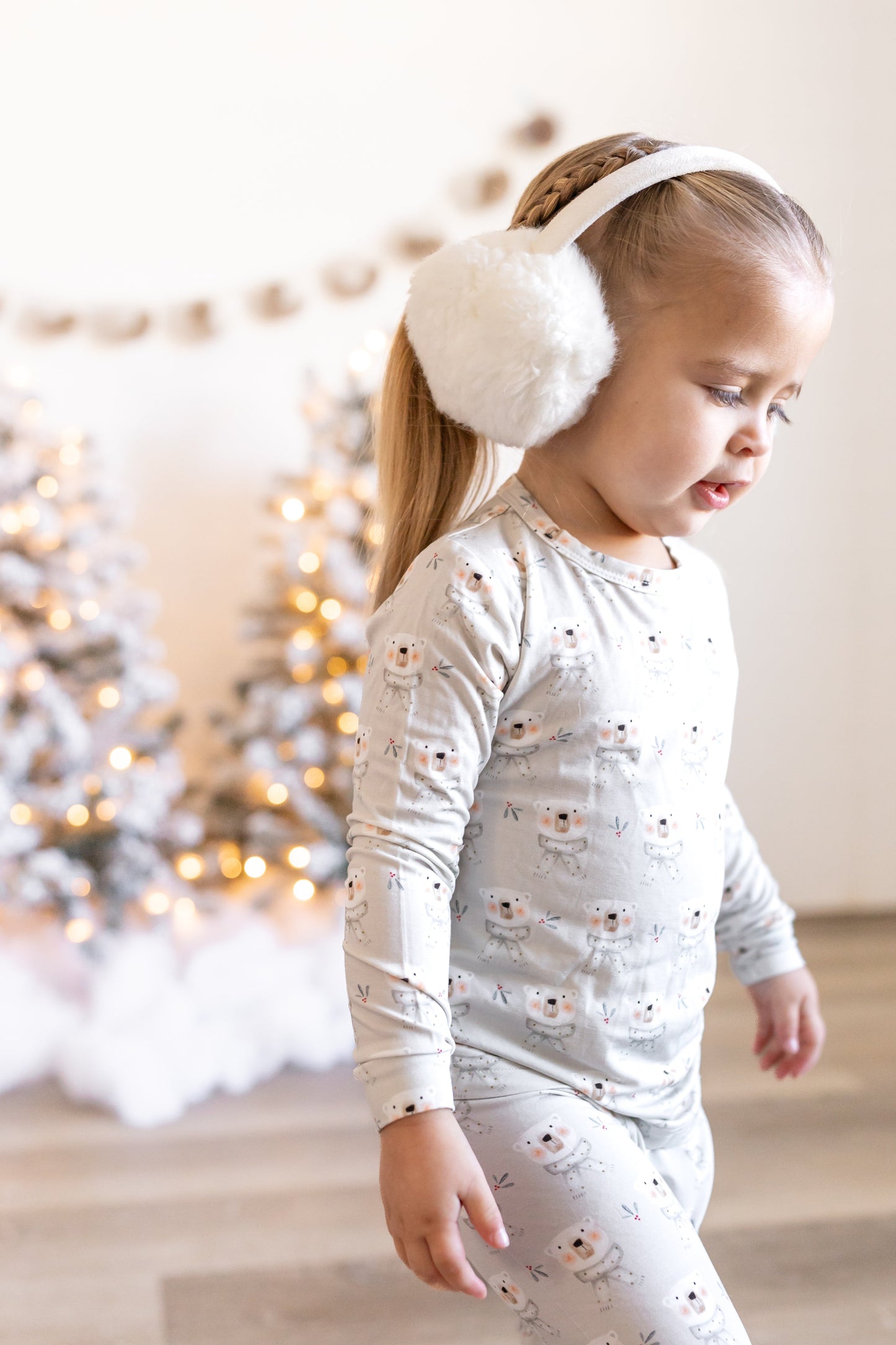 Polar Bear 2pc Bamboo Pajamas by Little Joy Co., product view 2
