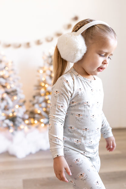 Polar Bear 2pc Bamboo Pajamas by Little Joy Co., product view 2