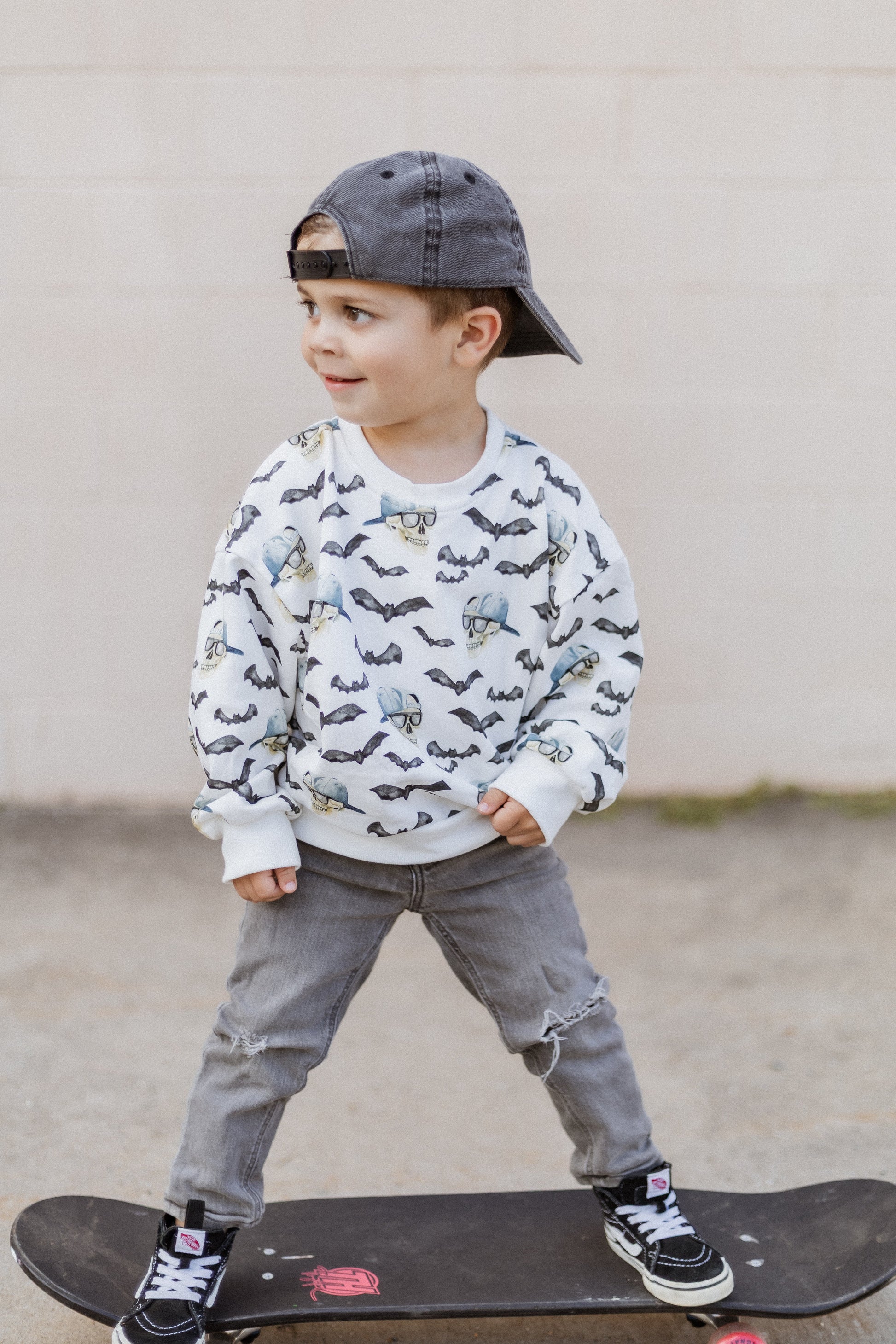 Spooky Bro Bamboo Bubble Romper or Crewneck Sweatshirt by Little Joy Co., product view 6