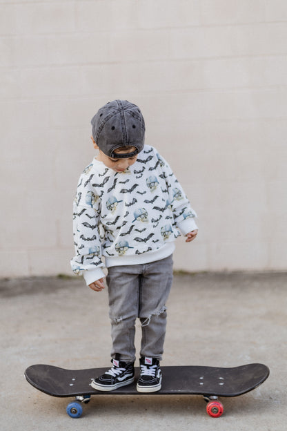 Spooky Bro Bamboo Bubble Romper or Crewneck Sweatshirt by Little Joy Co., product view 8
