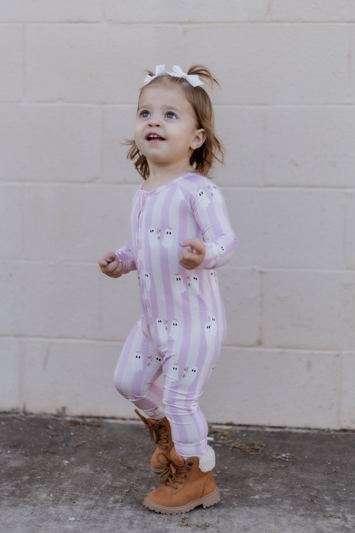 Be My Boo Halloween Bamboo Zippy Pajamas by Little Joy Co., product view 7