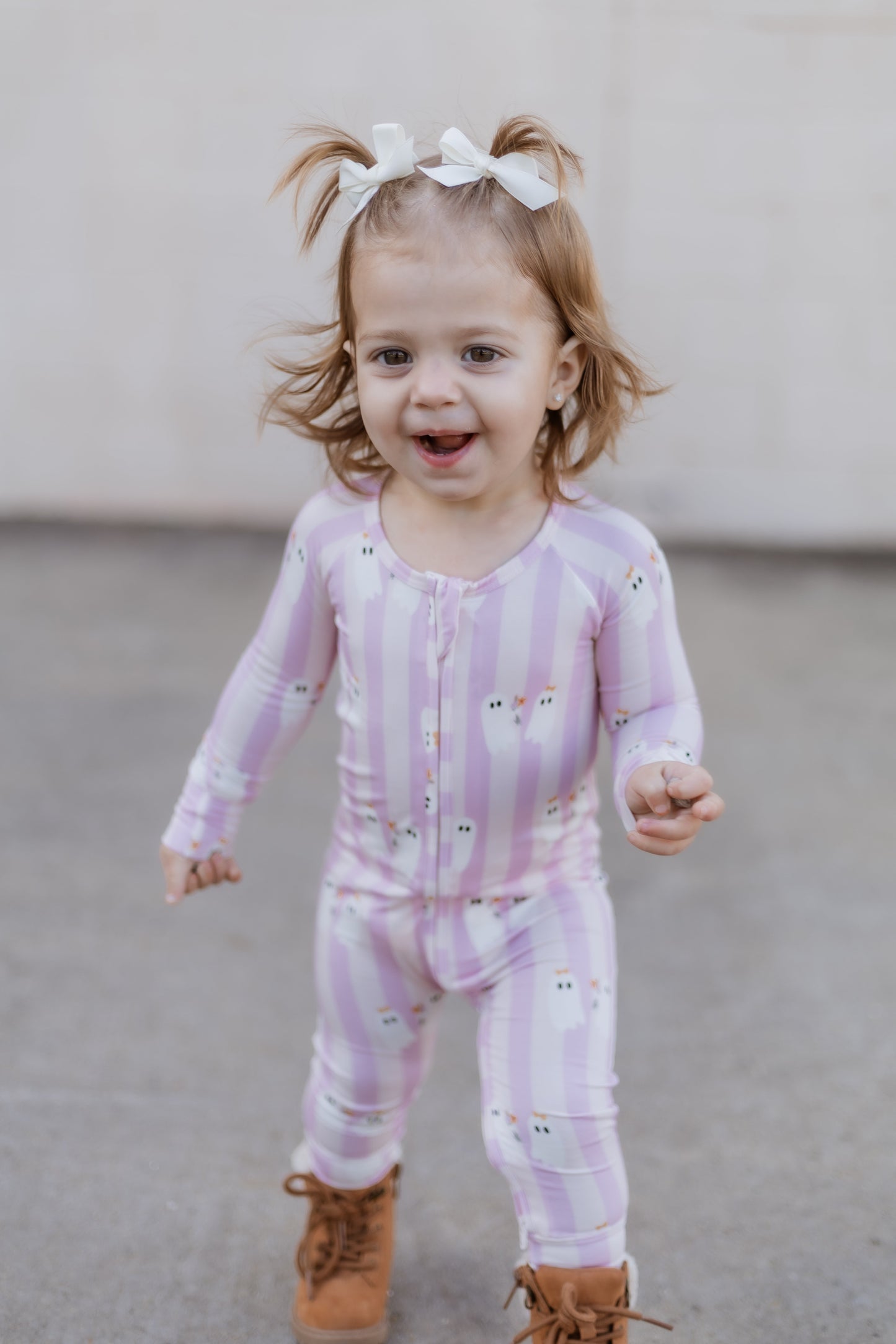 Be My Boo Halloween Bamboo Zippy Pajamas by Little Joy Co., product view 6