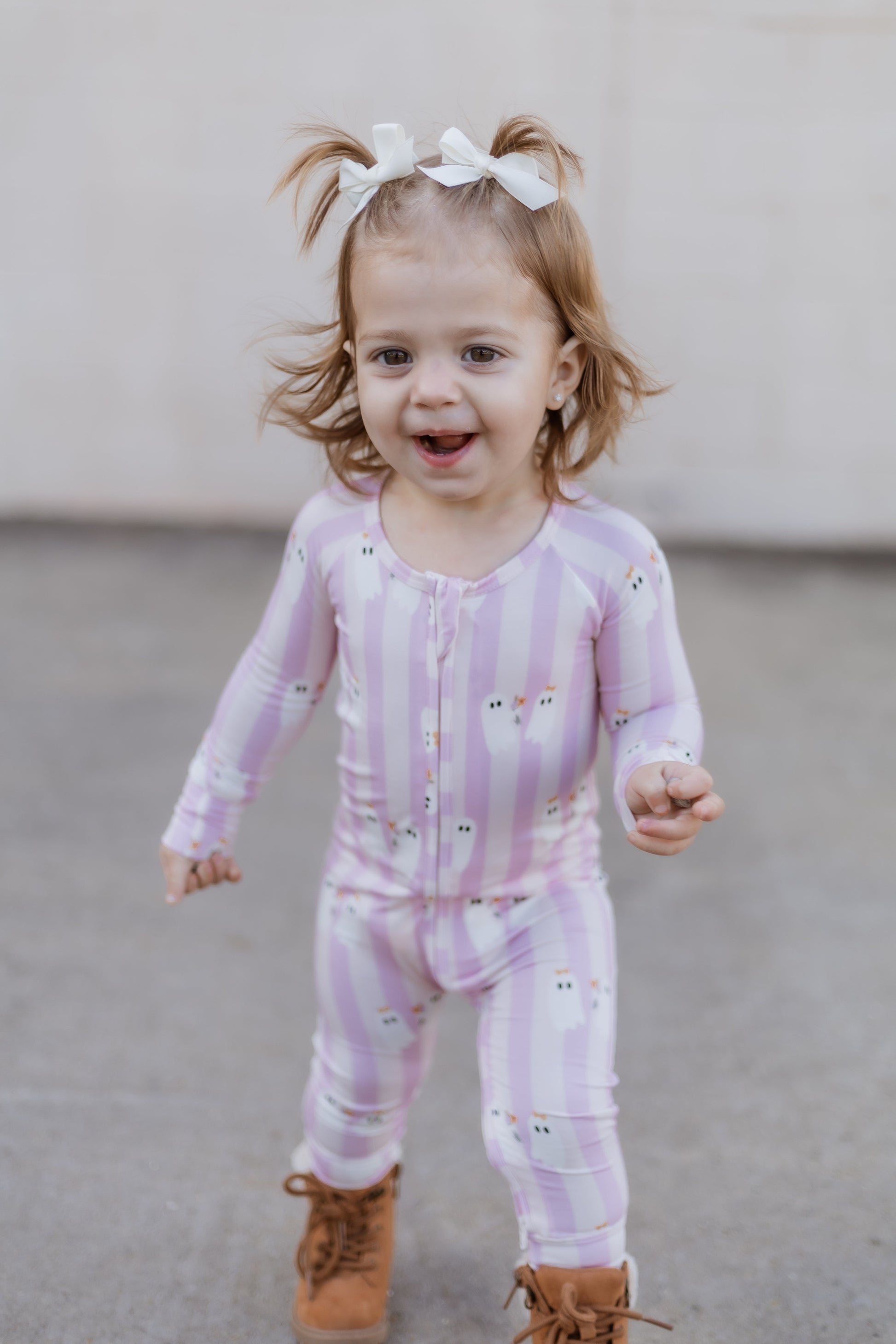 Be My Boo Halloween Bamboo Zippy Pajamas by Little Joy Co., product view 6