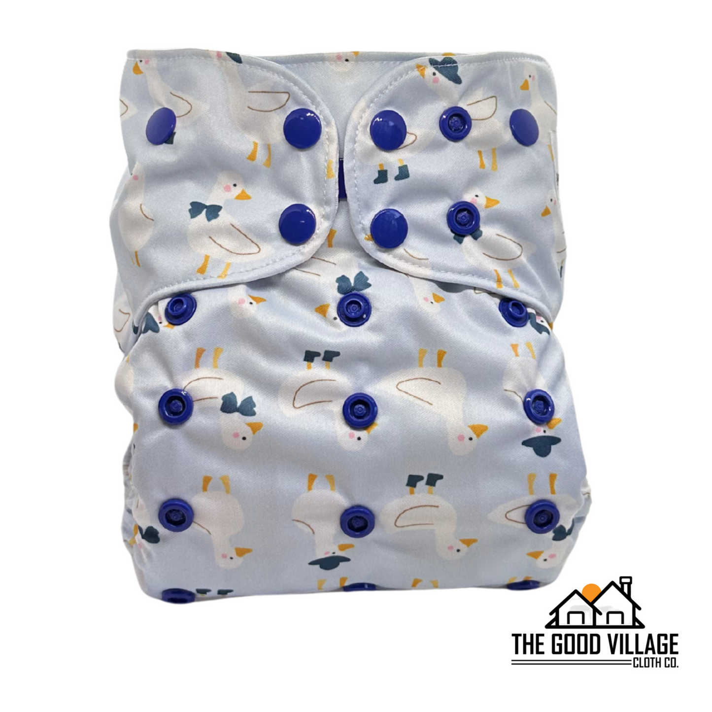 One Size Pocket Diaper - Silly Duck by The Good Village Cloth Co.