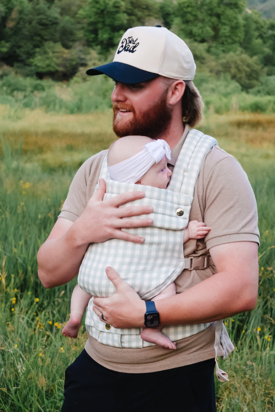Coco Gingham baby carrier with pocket by Coco Carriers