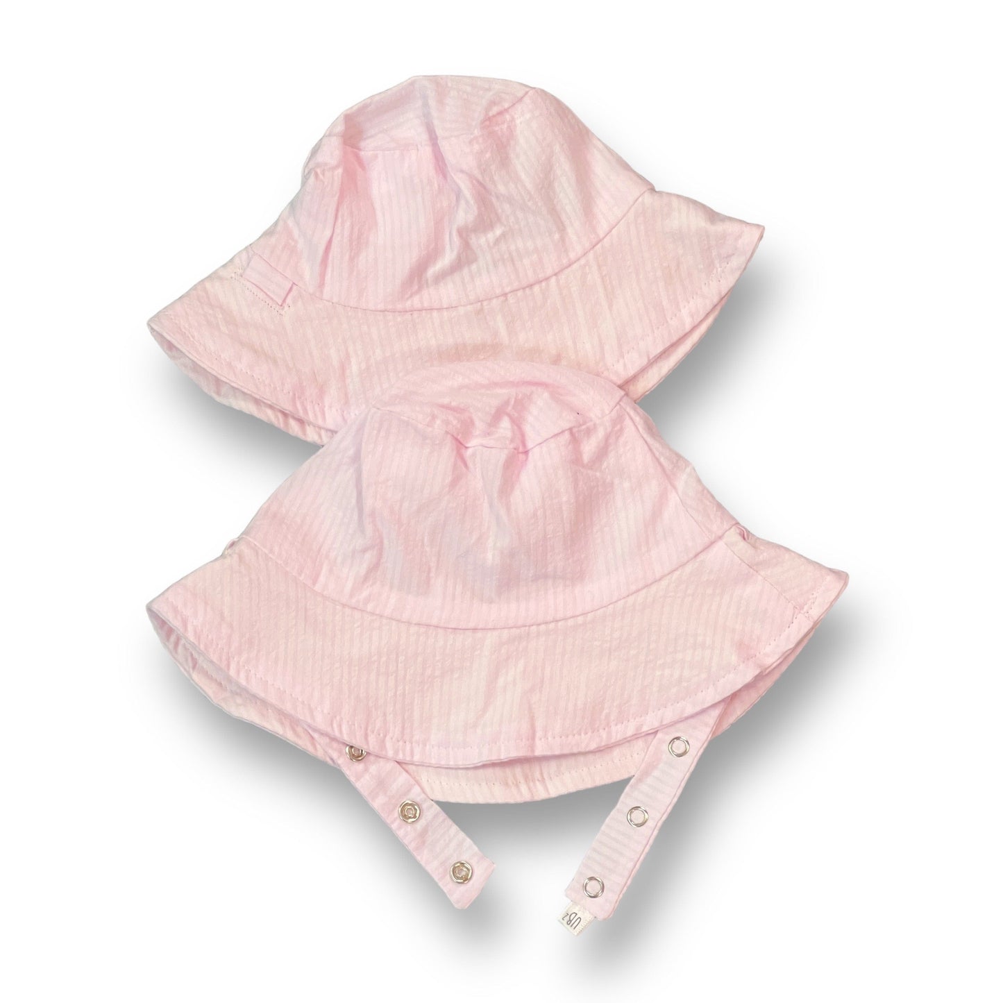 Bucket hat in Candy Pink Seersucker by UB2 | Urban Baby Bonnets
