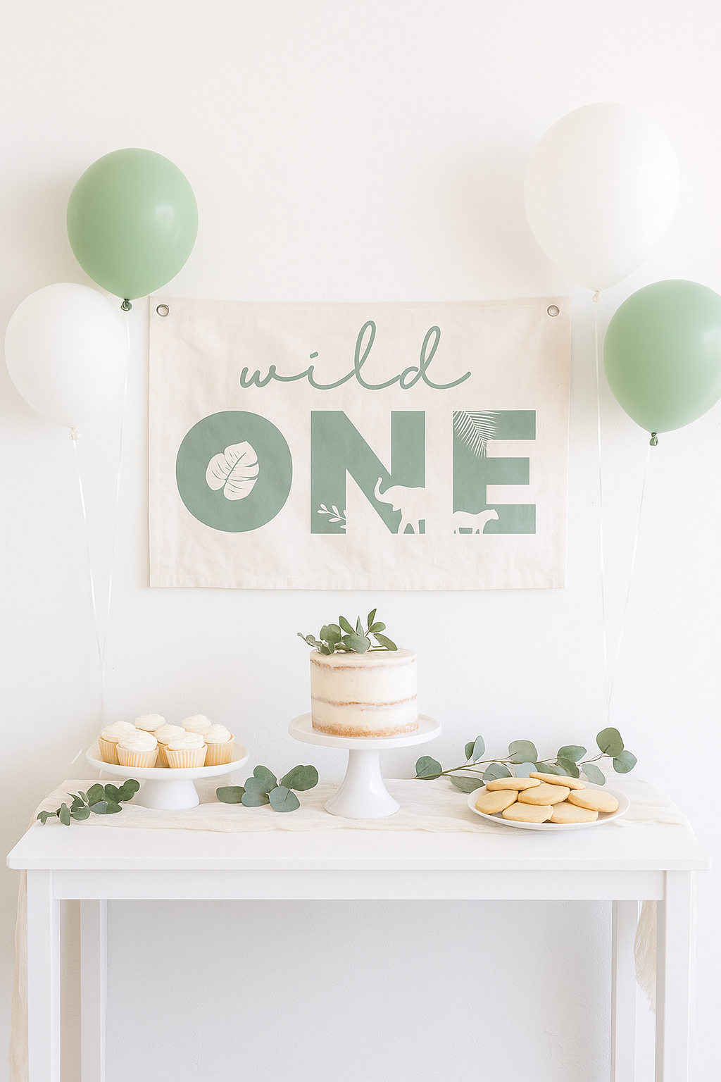 Wild One First Birthday Canvas Banner - Jungle Theme by Little Joy Co.