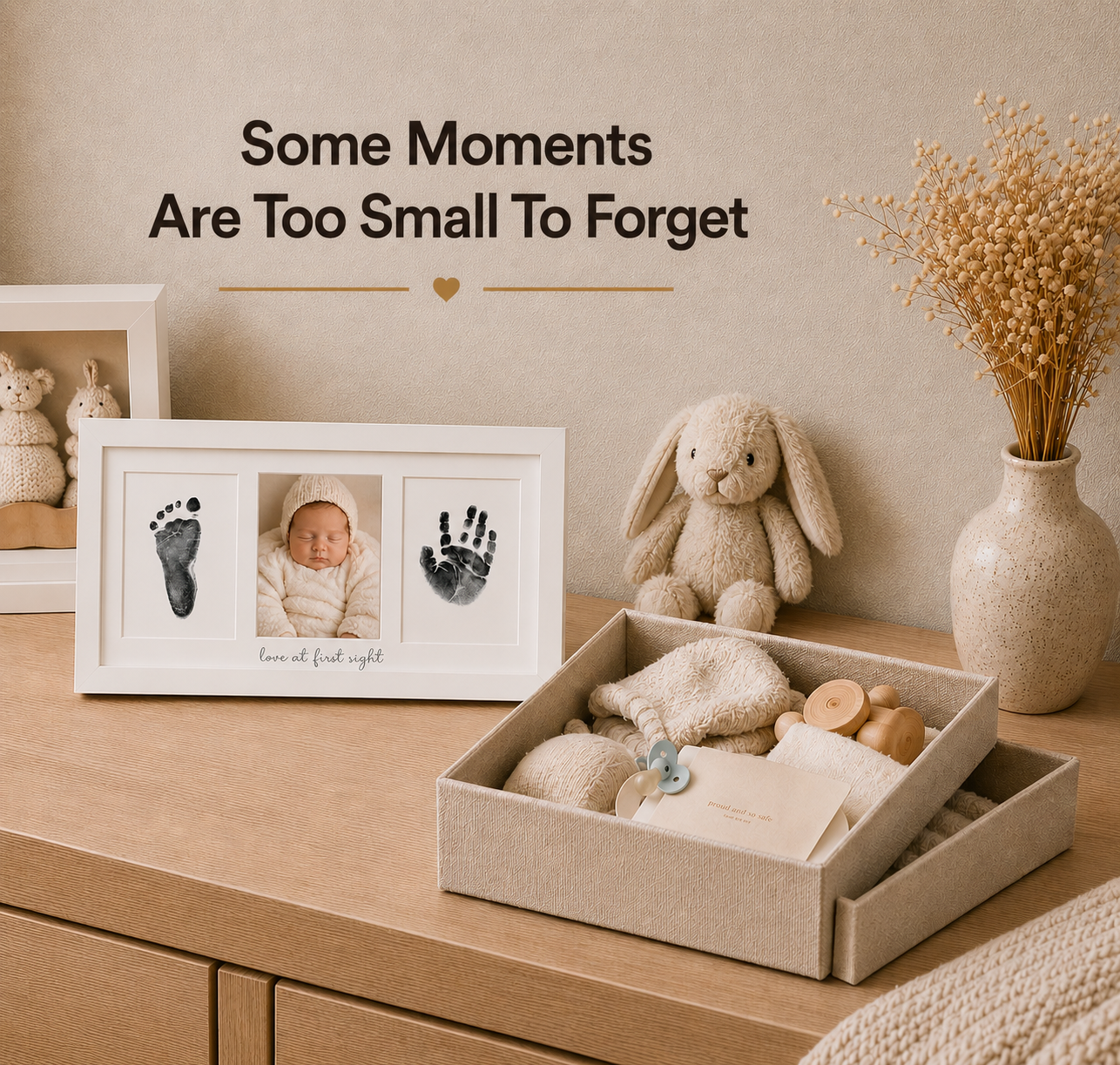 Mess-Free Baby Handprint & Footprint Keepsake Kit – 4 Pack by Little Treasures, product view 4