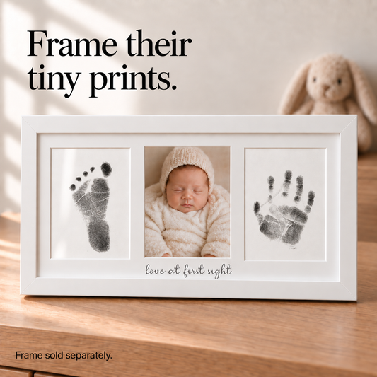 Little Treasures Baby Handprint & Footprint Frame – 3 Panel