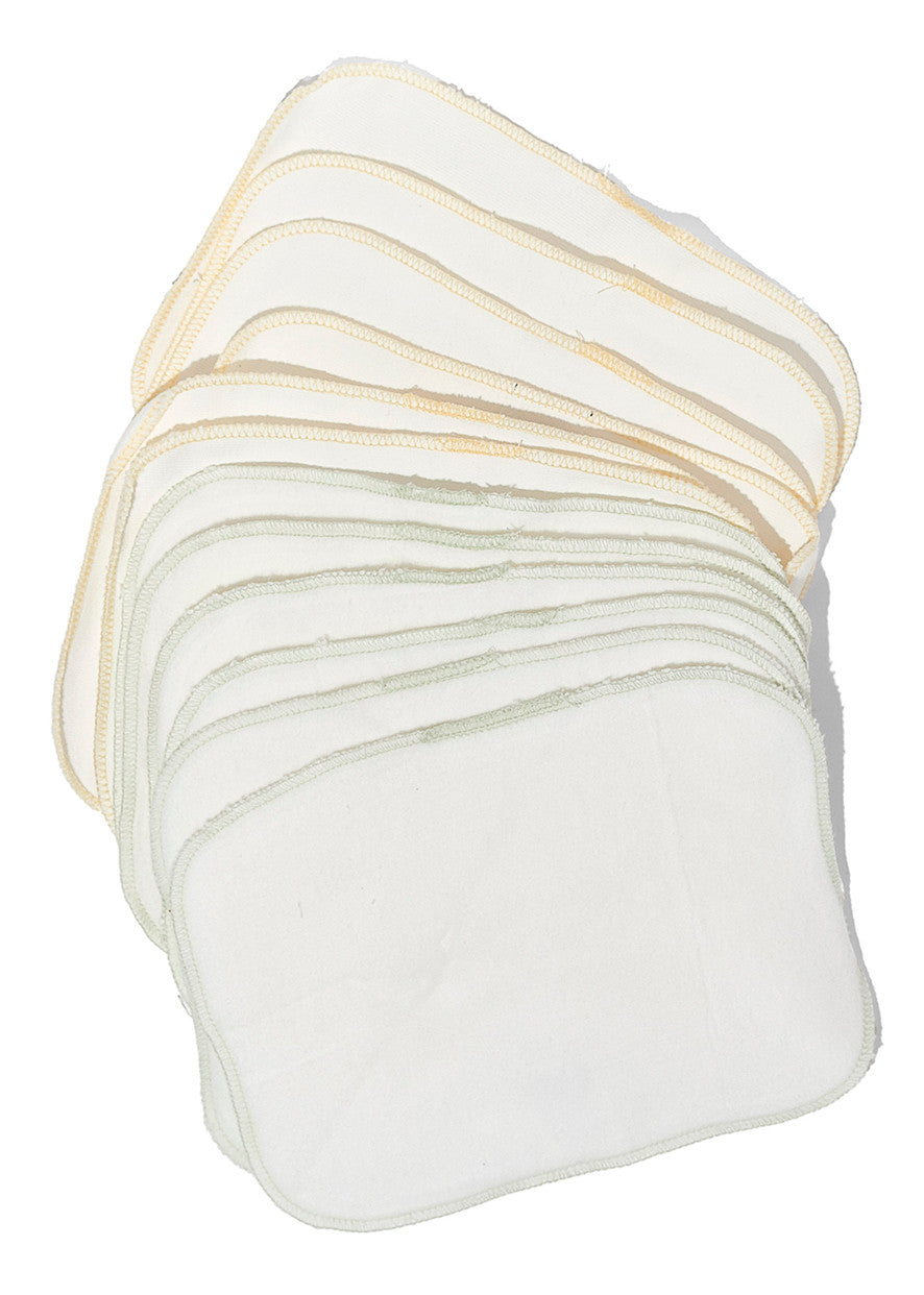 Organic Brushed Cotton Wash Cloth - Pack of 12 by California Baby