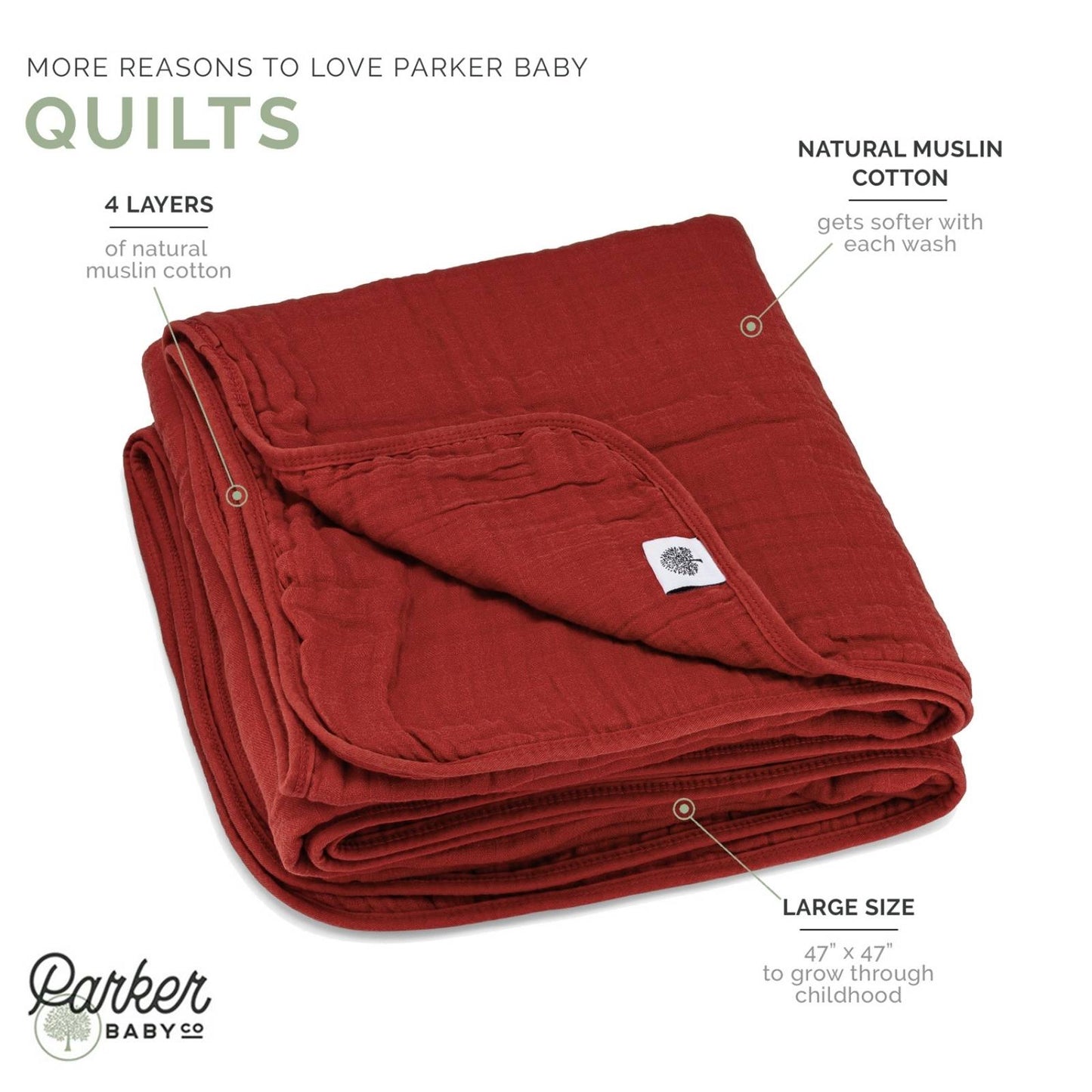 Crimson Quilt by Parker Baby Co., product view 4