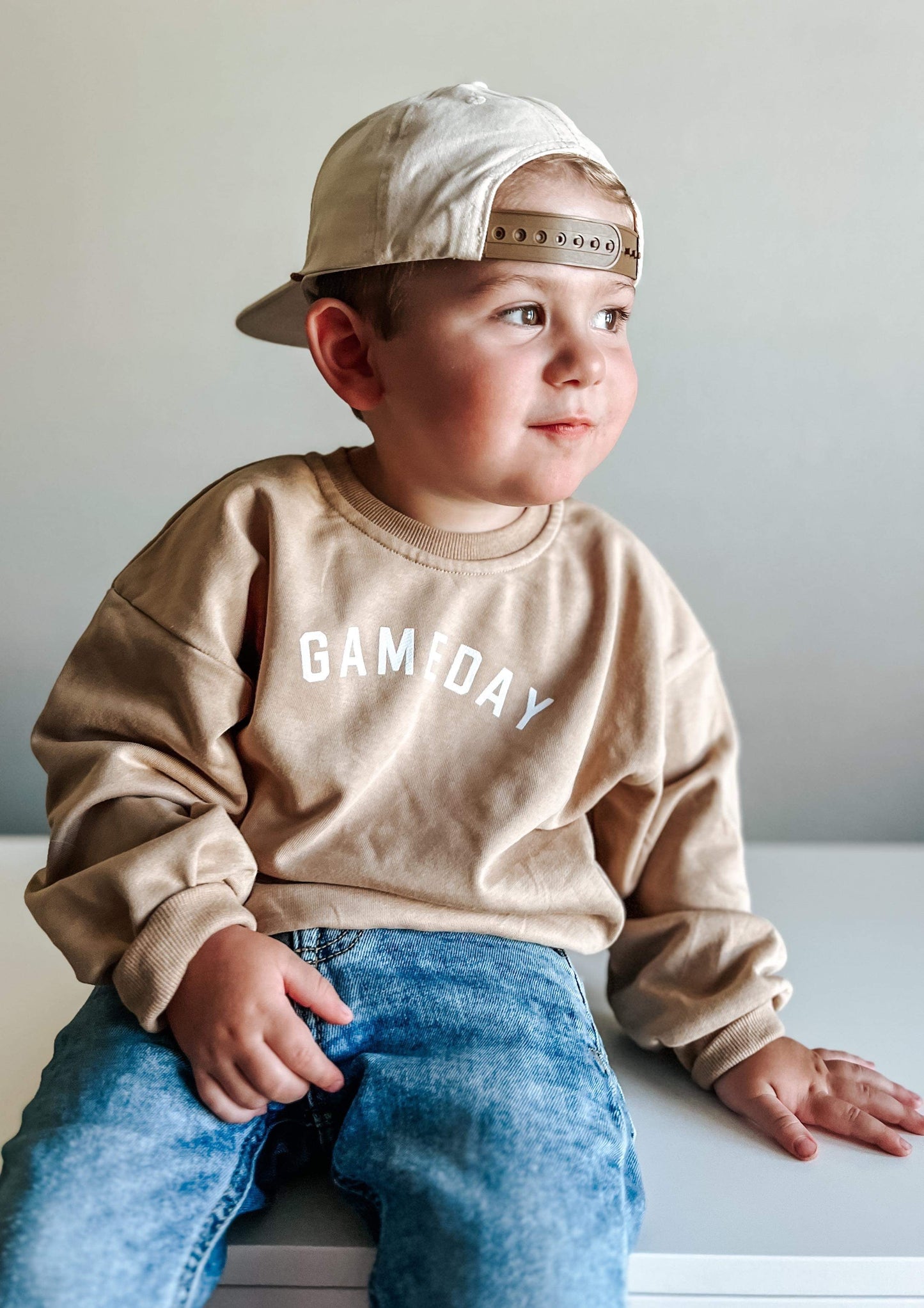 Gameday Crewneck Sweatshirt – Camel by Little Joy Co.