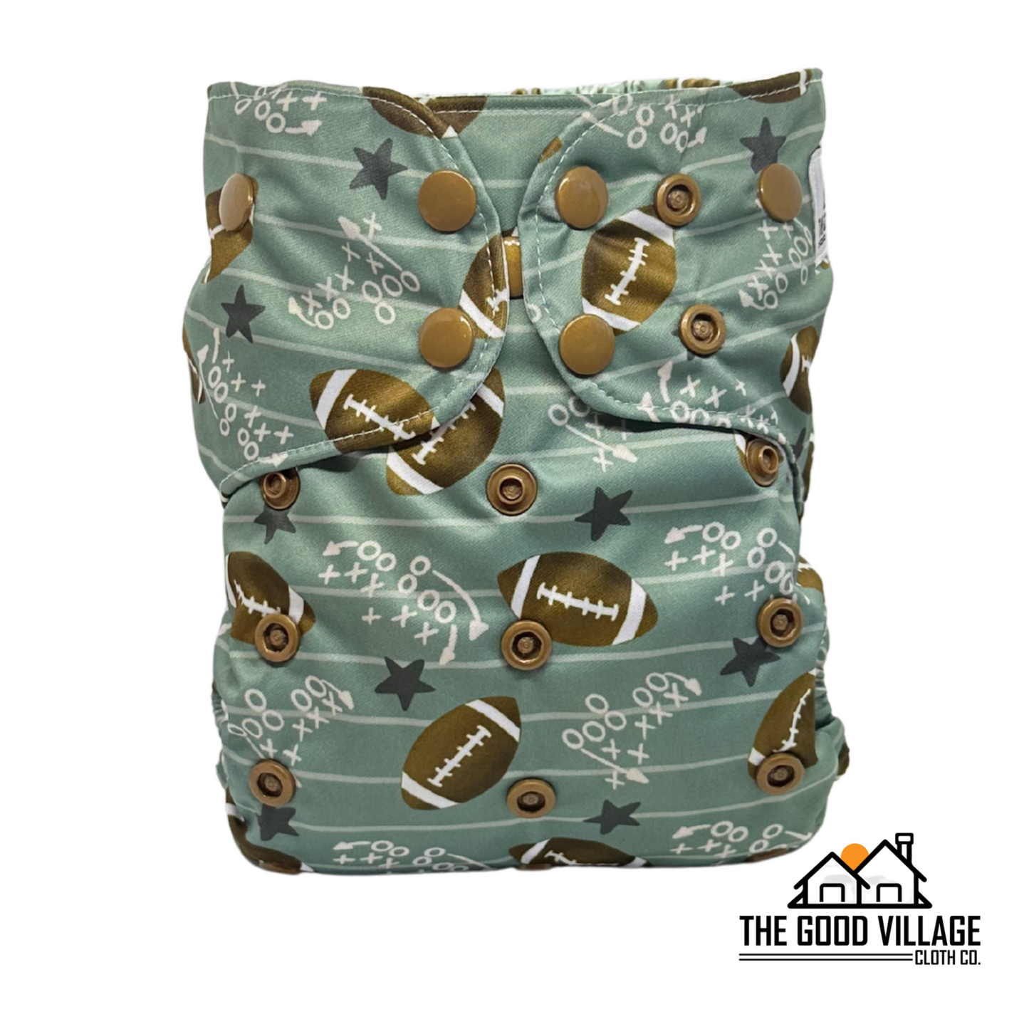 One Size Pocket Diaper - Touchdown by The Good Village Cloth Co.