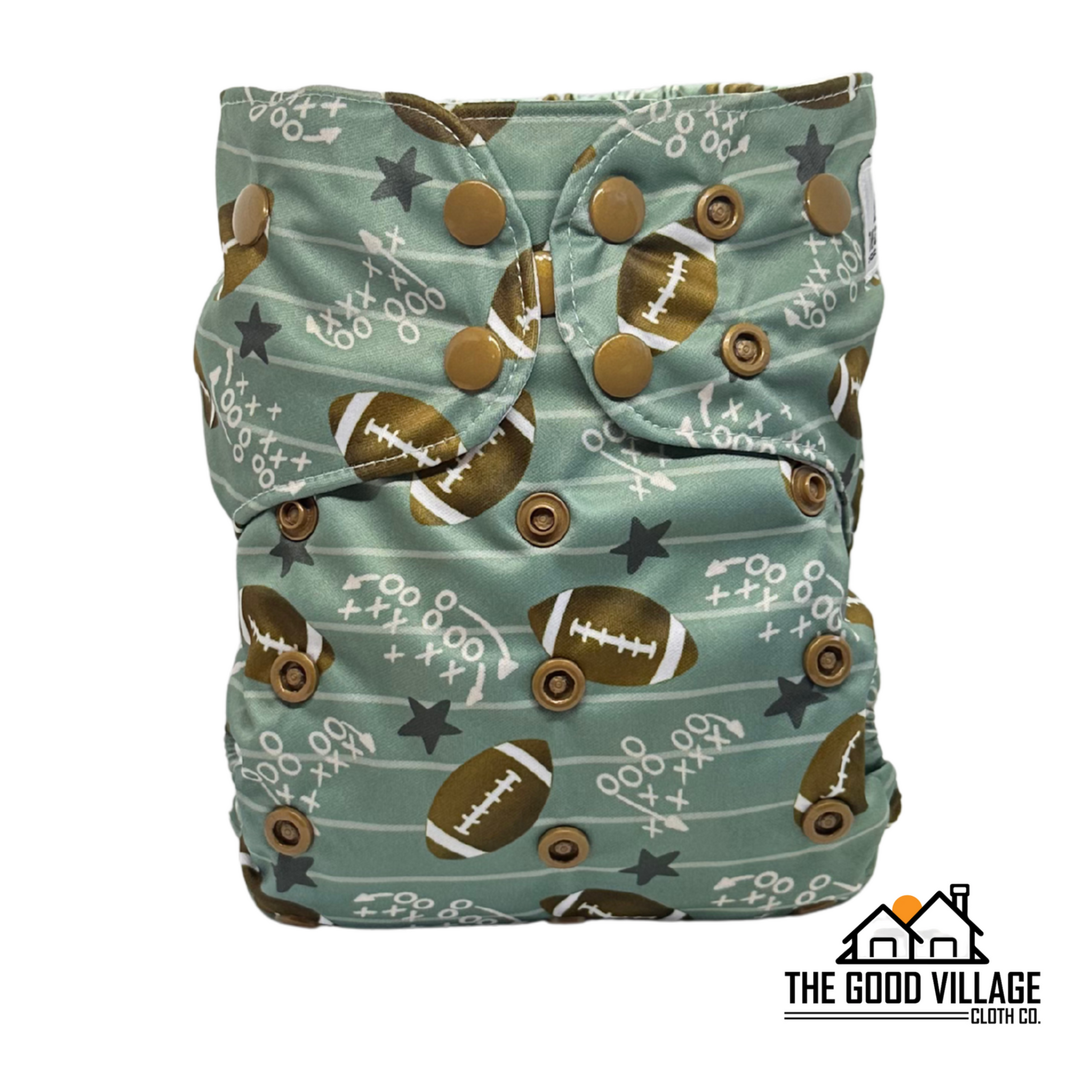 One Size Pocket Diaper - Touchdown by The Good Village Cloth Co.
