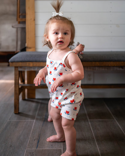 Red White & Blue Tulip Ribbed Bamboo 2pc Tank Set *Sizes 4T-6 left by Little Joy Co., product view 16