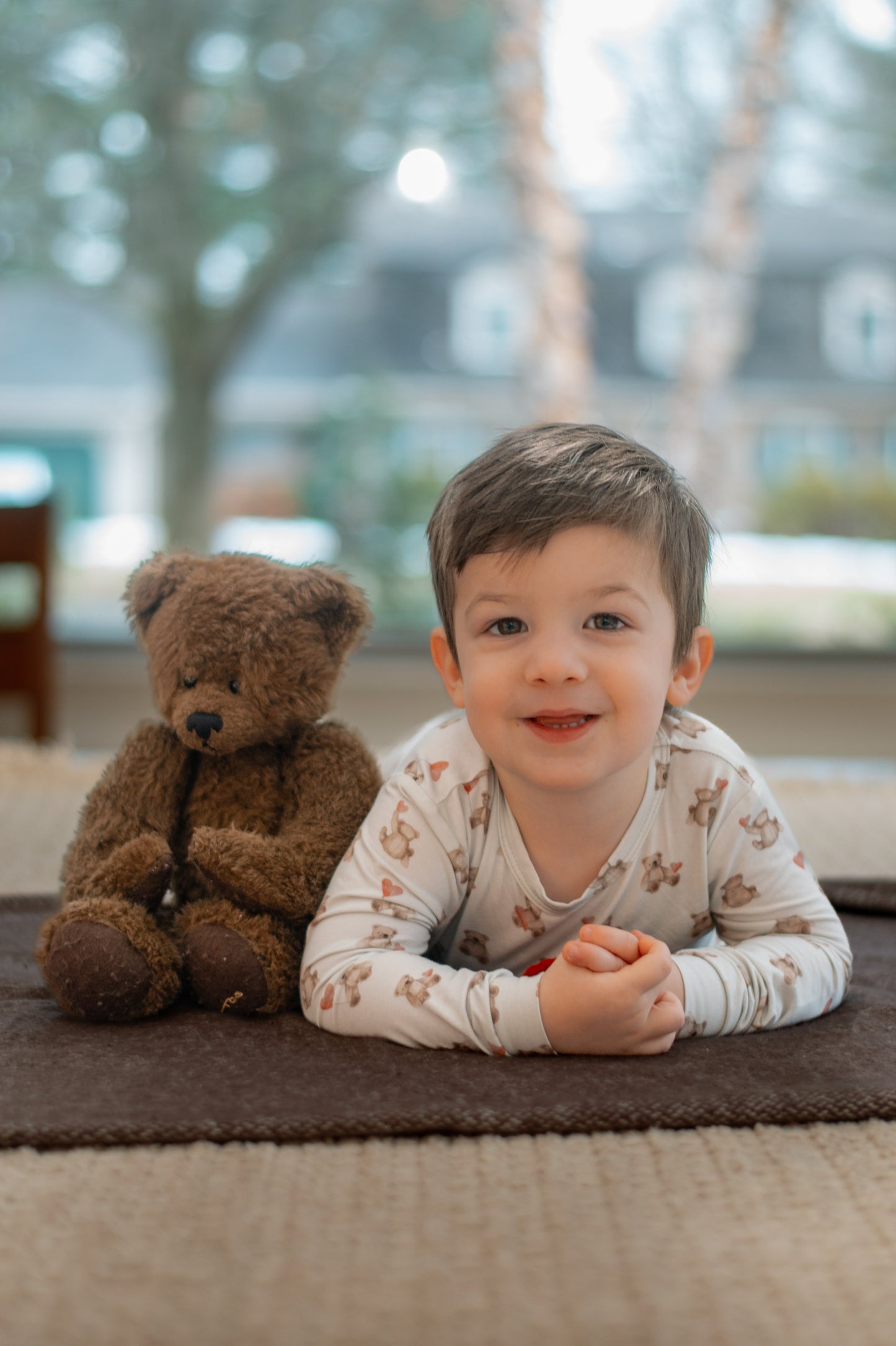 Valentines Teddy Bear 2pc Bamboo Pajamas by Little Joy Co., product view 4