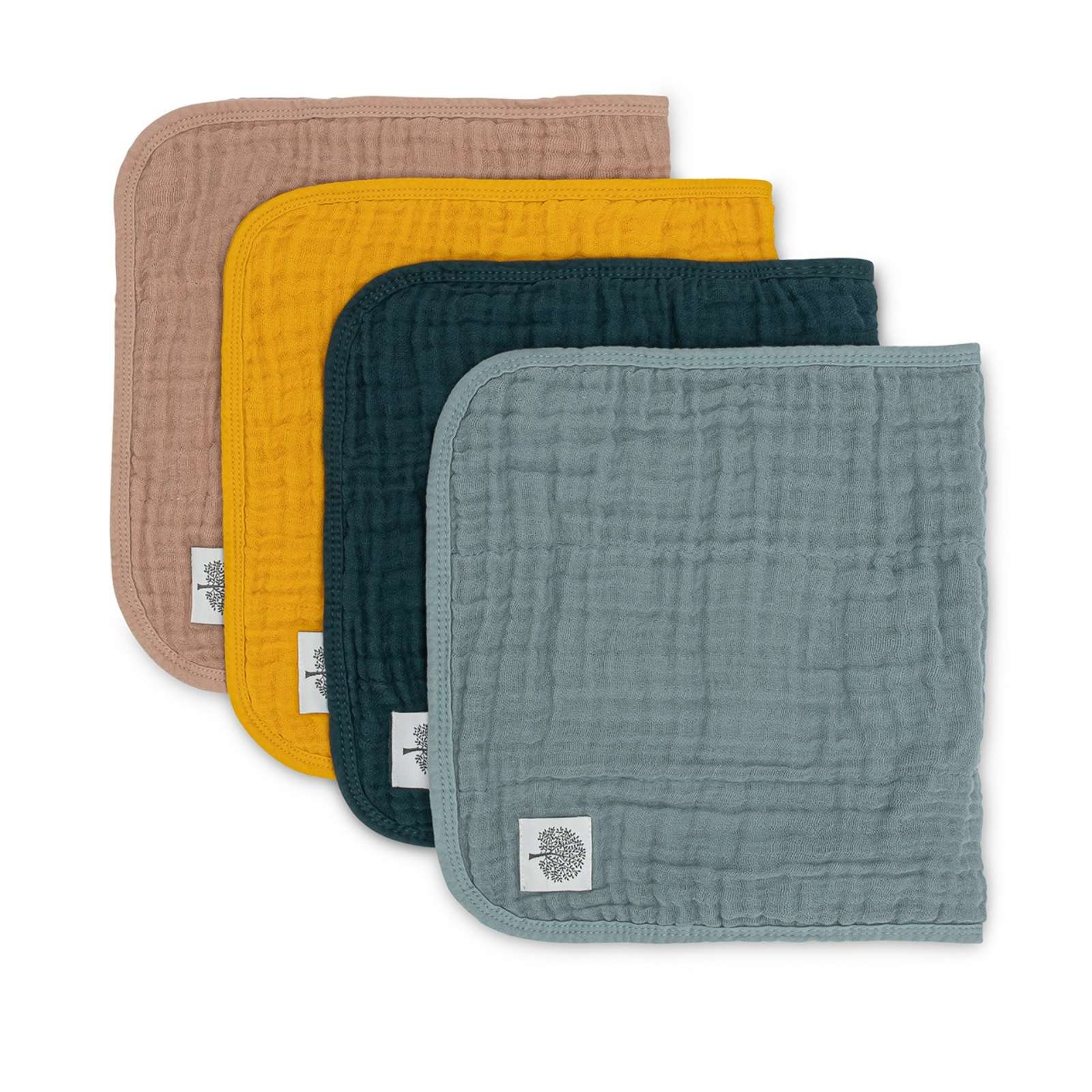Dune Set - Muslin Burp Cloths (4 Pack) by Parker Baby Co.