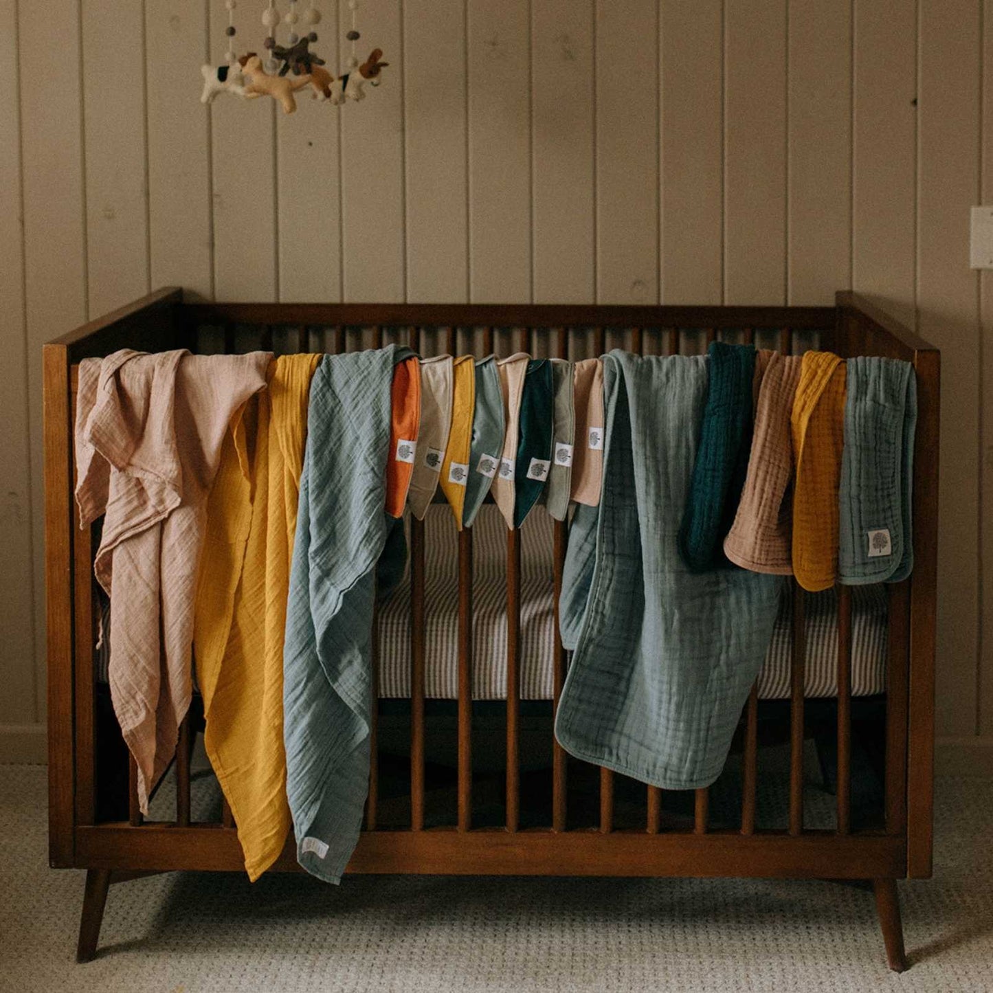 Dune Set - Muslin Burp Cloths (4 Pack) by Parker Baby Co., product view 4