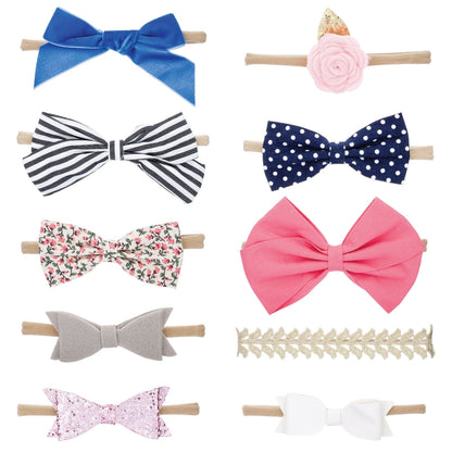 Essentials Set - Bows and Headbands - 10 Pack by Parker Baby Co., product view 12
