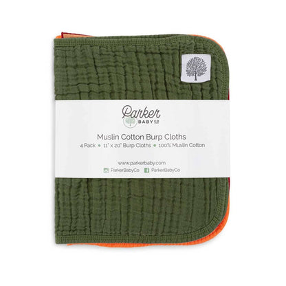 Estes Set - Muslin Burp Cloths (4 Pack) by Parker Baby Co., product view 10