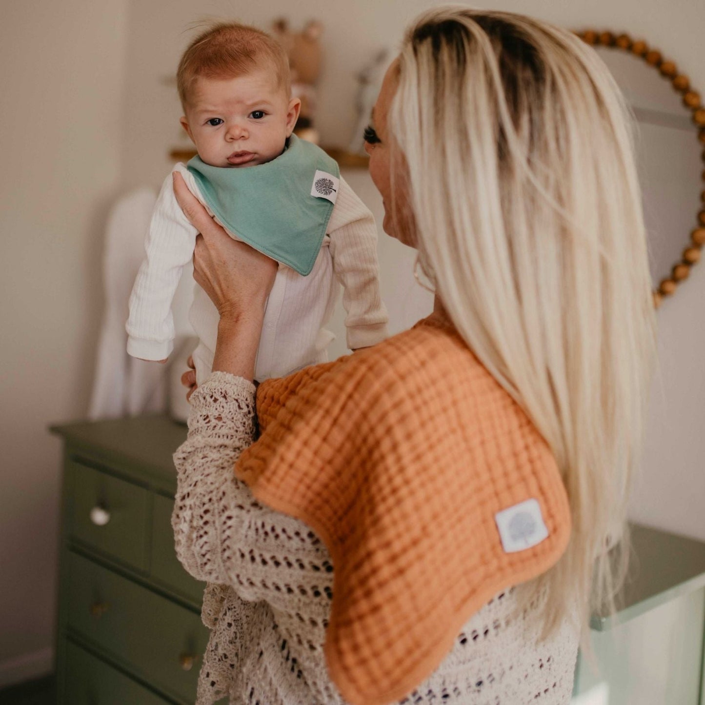Estes Set - Muslin Burp Cloths (4 Pack) by Parker Baby Co., product view 7