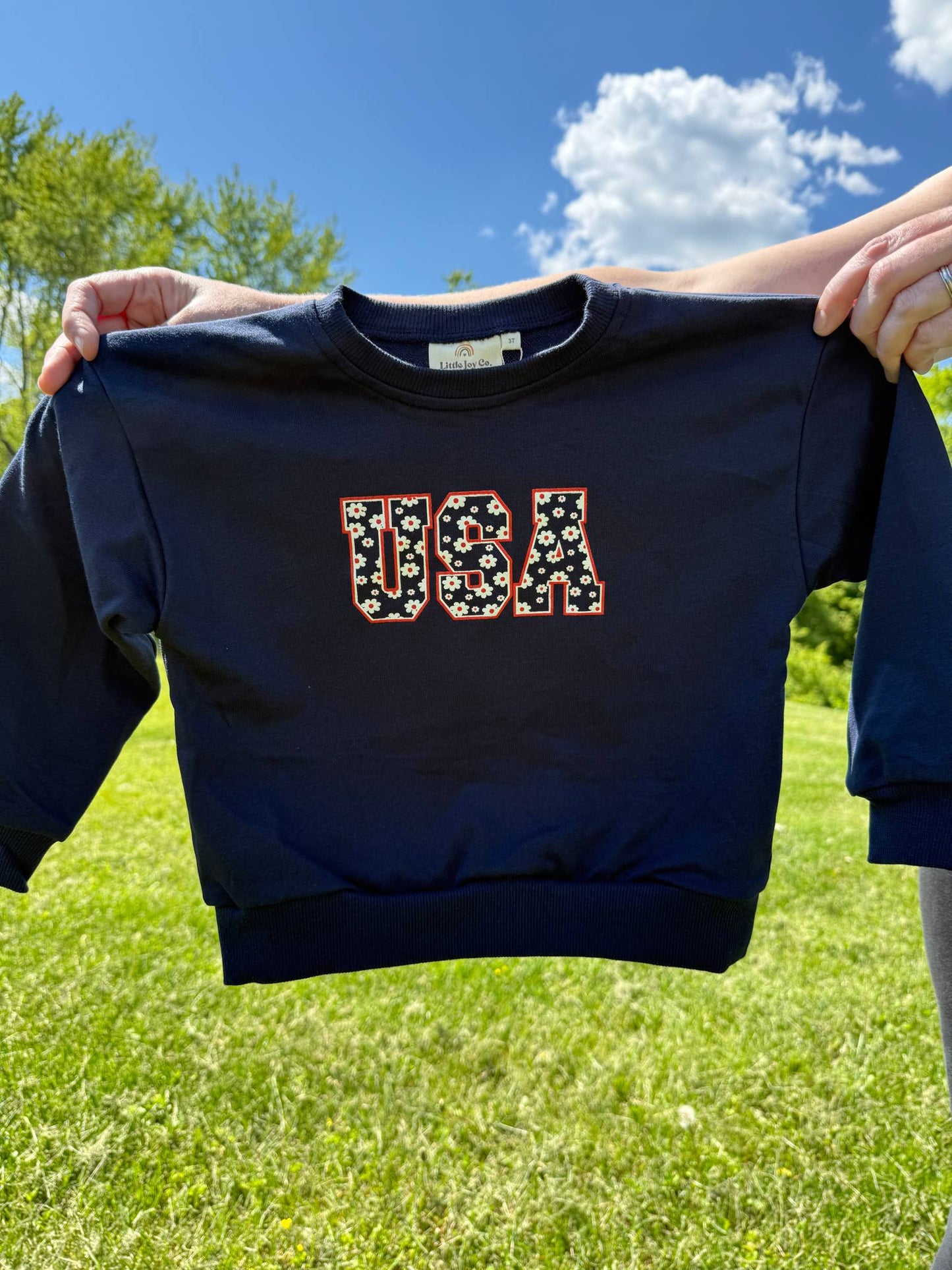 USA Daisy Crewneck Sweatshirt - more colors by Little Joy Co., product view 8