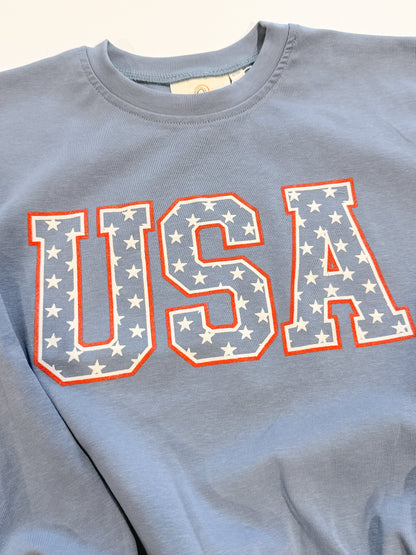 USA Stars T-Shirt Romper by Little Joy Co., product view 9