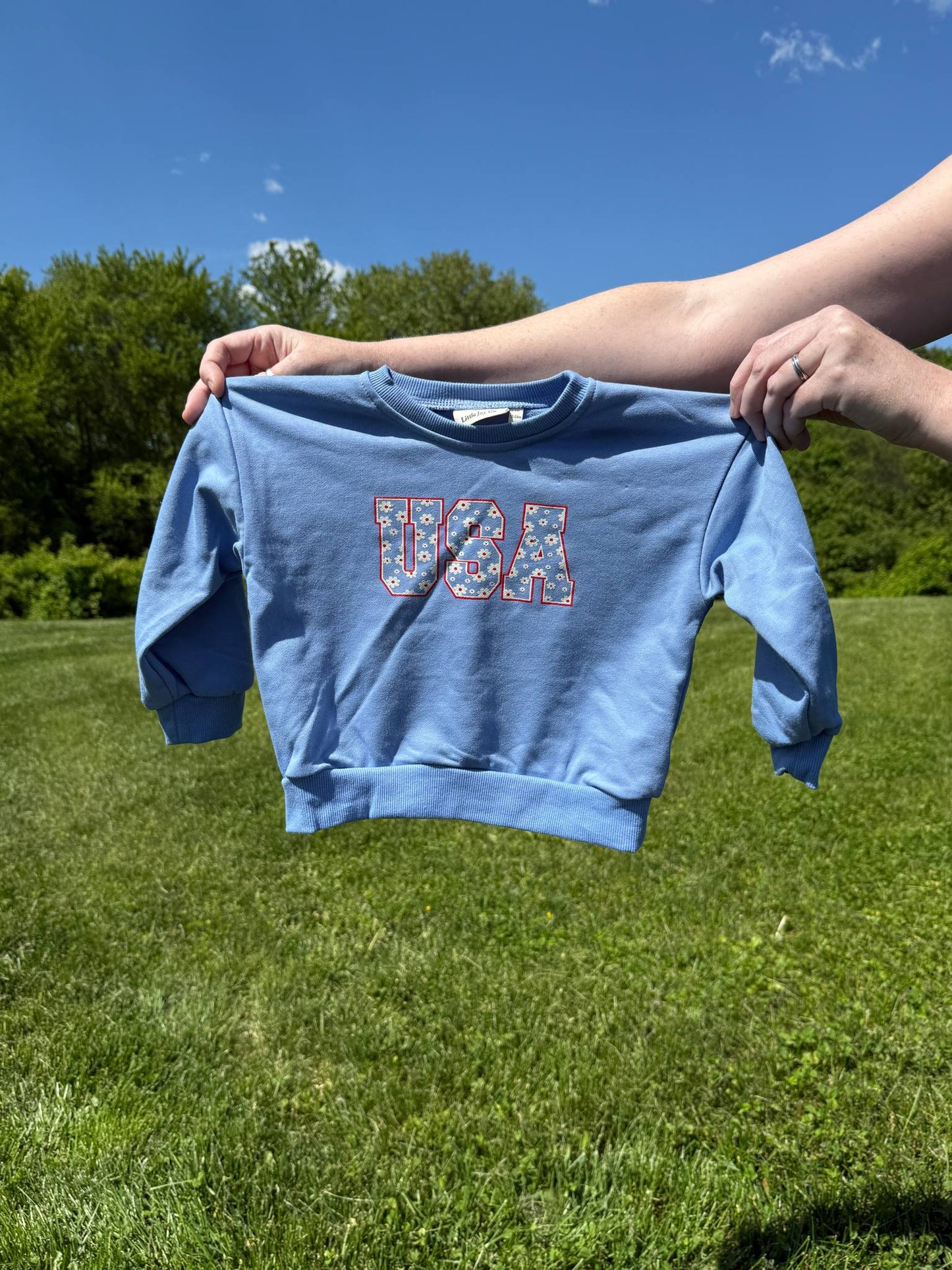 USA Daisy Crewneck Sweatshirt - more colors by Little Joy Co., product view 9