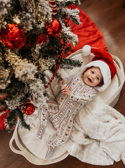 Candy Cane Lane Bamboo Christmas Pajamas - Zippy by Little Joy Co., product view 5