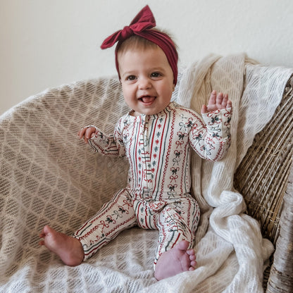 Candy Cane Lane Bamboo Christmas Pajamas - Zippy by Little Joy Co., product view 9