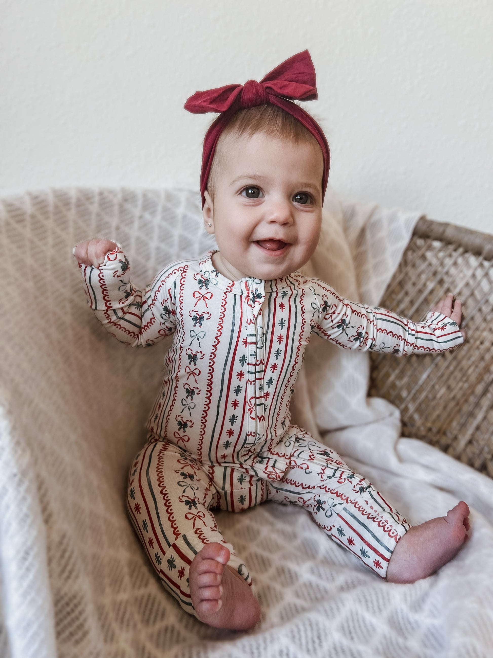 Candy Cane Lane Bamboo Christmas Pajamas - Zippy by Little Joy Co., product view 13