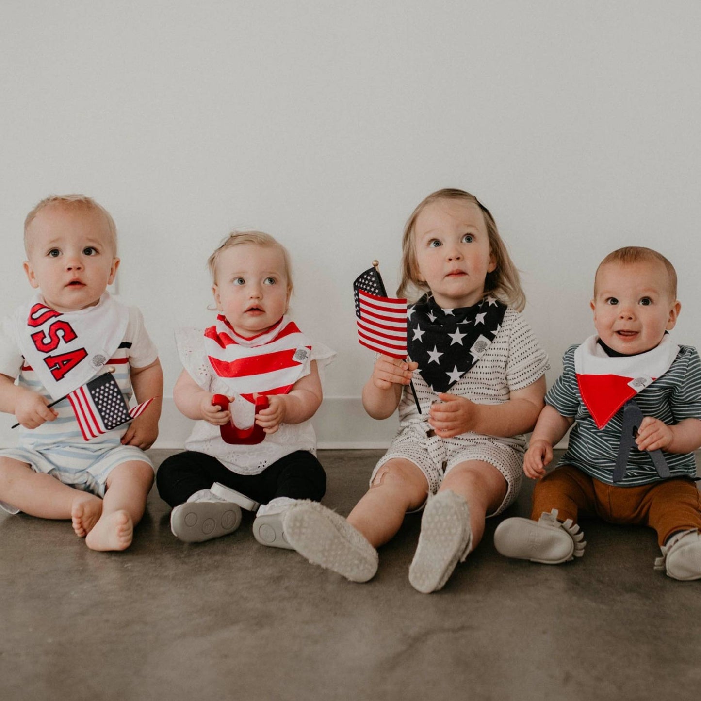 Freedom Bandana Bib Set by Parker Baby Co., product view 2