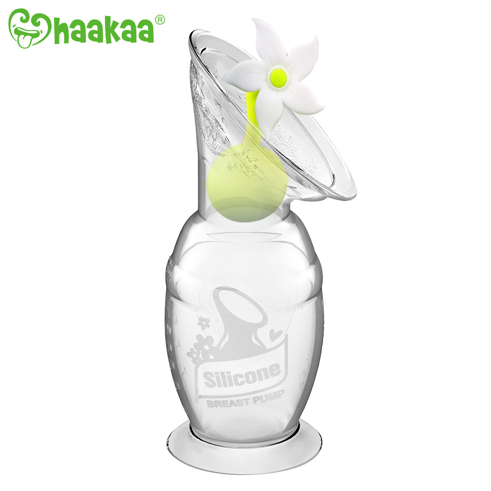 Haakaa Gen 2 Silicone Breast Pump, 4 oz, with Flower Stopper