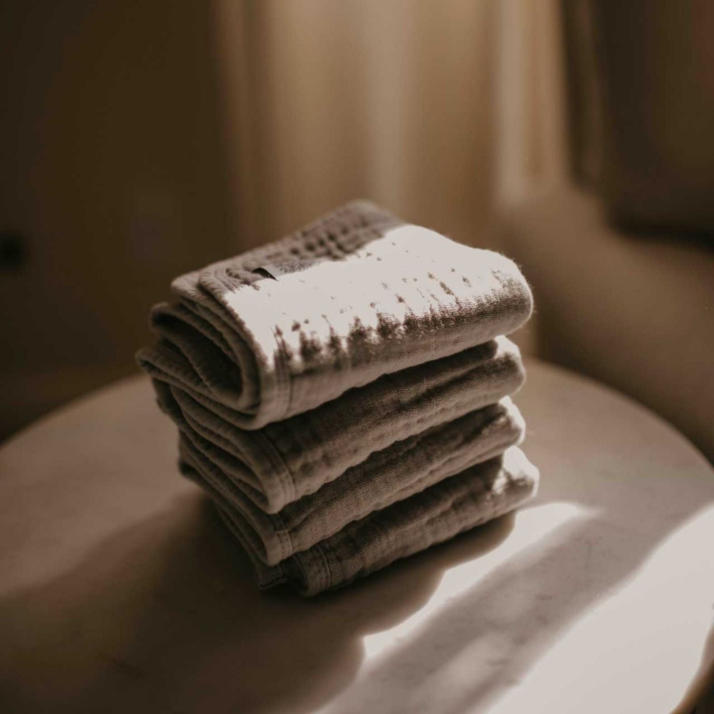 Gray Set - Muslin Burp Cloths (4 Pack) by Parker Baby Co., product view 11